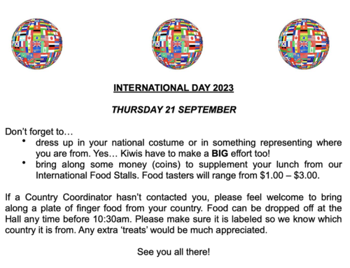 International Day 2023 – Thursday 21 September